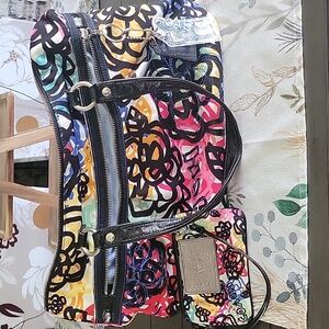 Rare Coach Poppy Graffiti Blossom Purse and Wristlet